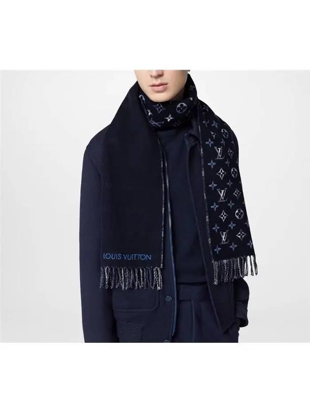 Monogram Gradient Tartan City Scarf Blue - LOUIS VUITTON - BALAAN 8