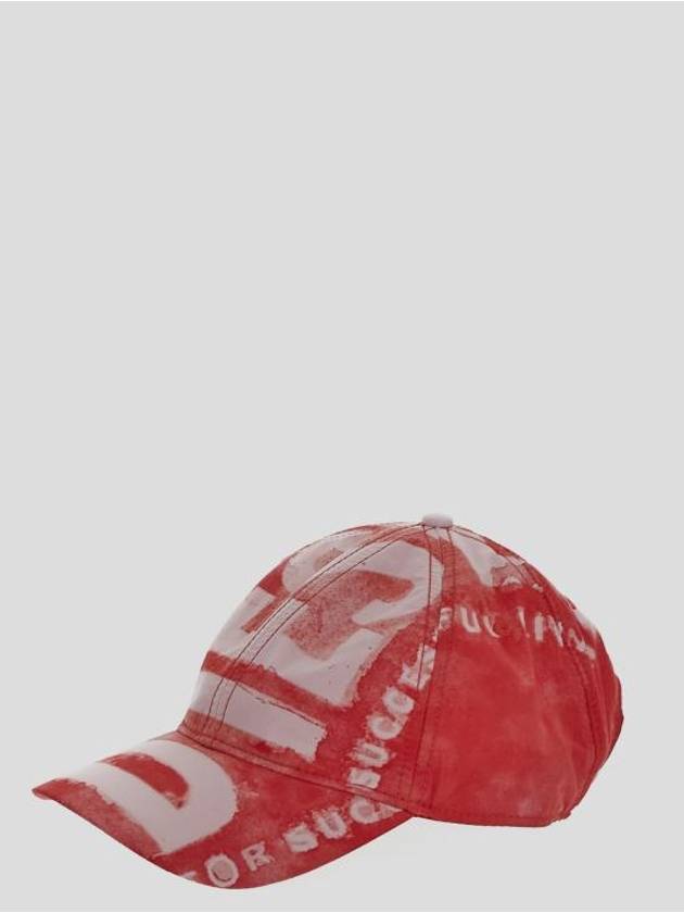 C Ewan Logo Print Base Ball Red - DIESEL - BALAAN 3