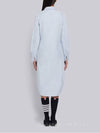 Women's Oxford Classic Shirt Midi Dress Light Blue - THOM BROWNE - BALAAN 4