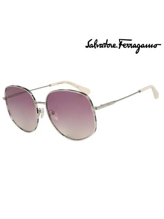 Irregular Metal Sunglasses Gold - SALVATORE FERRAGAMO - 2