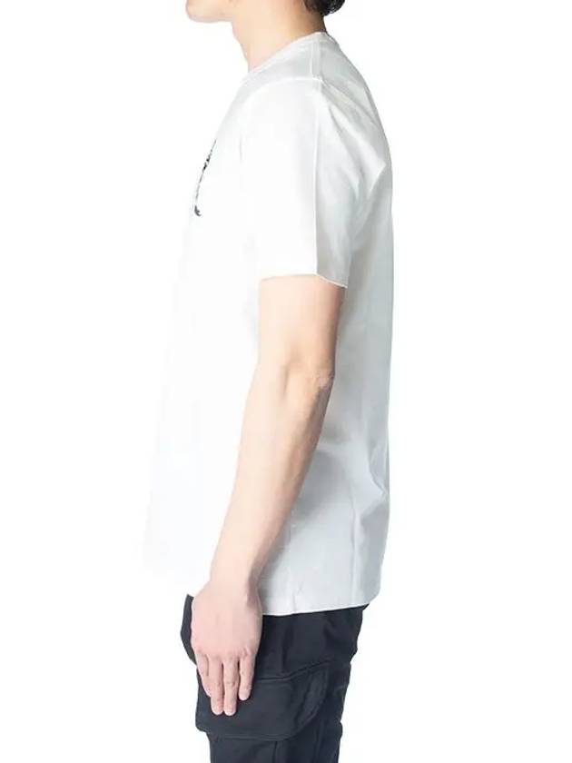 Overfit printed short sleeve t shirt white 12CMTS198A - CP COMPANY - BALAAN 4