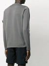 Men's Logo Wappen Crew Neck Knit Sweatshirt Grey - STONE ISLAND - BALAAN 5