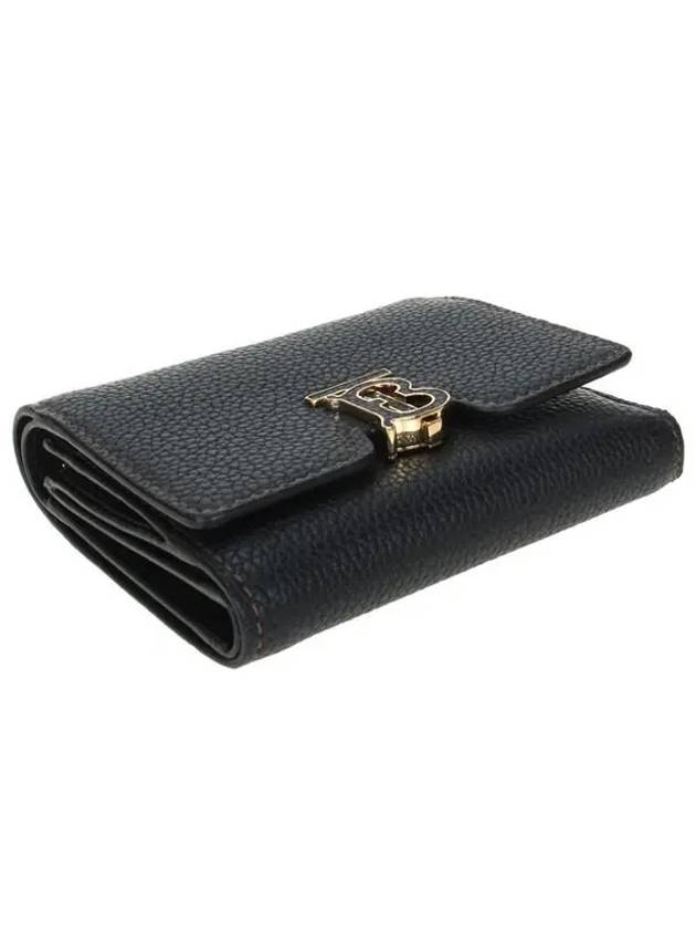 Monogram Motif Grainy Leather Folding Wallet Black - BURBERRY - BALAAN 6