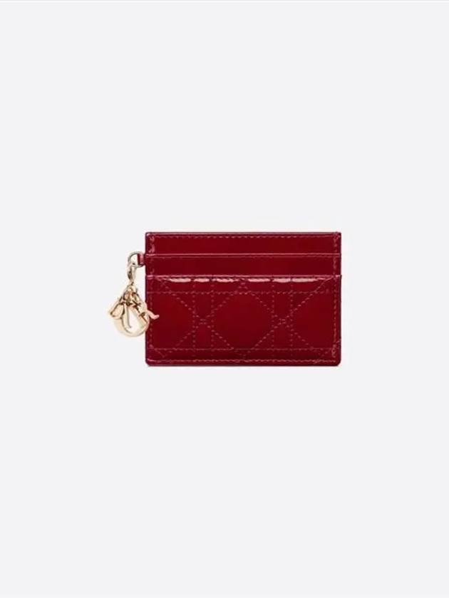 Lady Freesia 5 Slot Card Wallet Red - DIOR - BALAAN 3