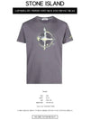 Marble One Logo Print Short Sleeve T-Shirt Dark Grey - STONE ISLAND - BALAAN 3