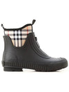 Vintage Check Neoprene Rubber Rain Boots Black Archive Beige - BURBERRY - BALAAN 2