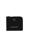 Logo Zip Card Wallet Black - MARNI - BALAAN 2