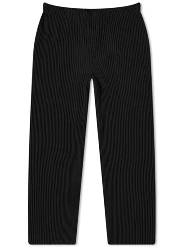 Men's Pleated Straight Pants Black - ISSEY MIYAKE - BALAAN 2