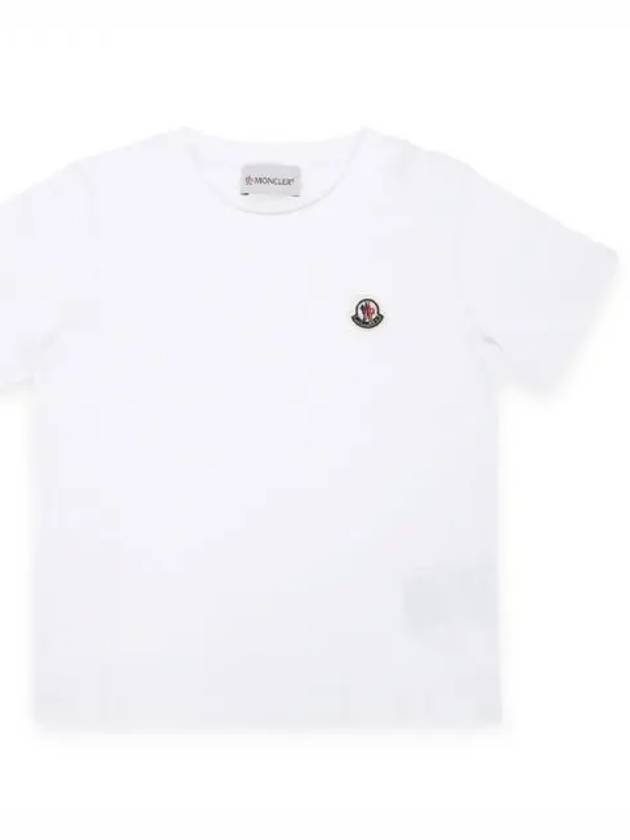 Kids Infant Logo Patch Cotton Short Sleeve White 8C00007 83907 001 271122 1053831 - MONCLER - BALAAN 1