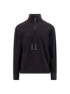 Metropolis Series Stretch Fleece Reverse Sweatshirt Black - CP COMPANY - BALAAN 2