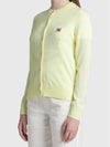 Fox Head Round Neck Cardigan Yellow Women s - MAISON KITSUNE - BALAAN 4