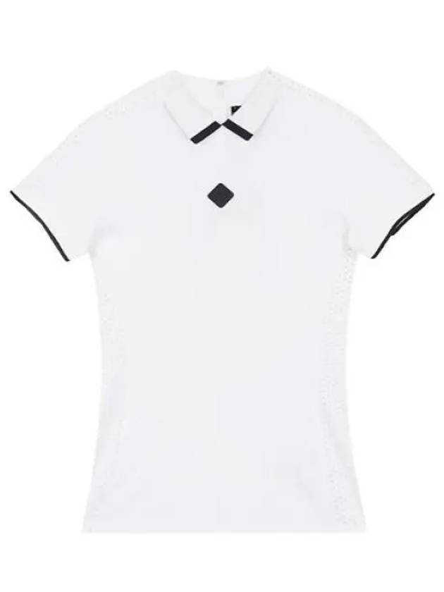 Women's Golfwear Enya Short Sleeve PK Shirt White - J.LINDEBERG - BALAAN 2