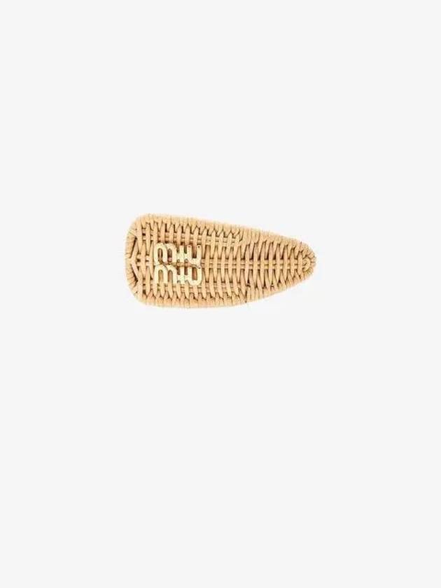 Patent Hair Clip Gold Women 5IF092 2CZS F0018 - MIU MIU - BALAAN 2