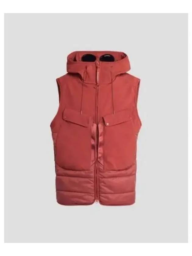 Shell R Mix Goggle Hooded Padded Vest Red - CP COMPANY - BALAAN 2