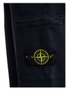 Waffen Patch Brushed Jogger Pants Navy - STONE ISLAND - BALAAN.