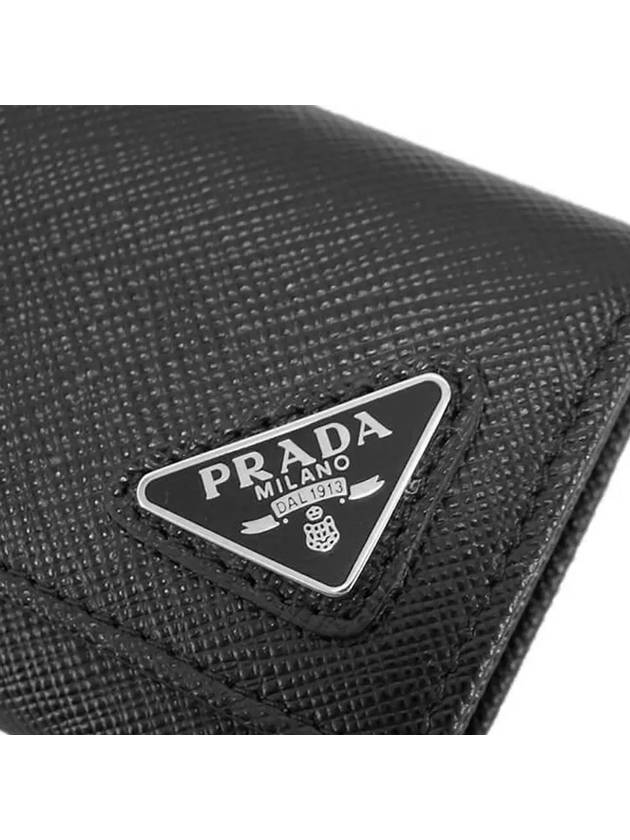 Saffiano Key Holder Black - PRADA - BALAAN 5