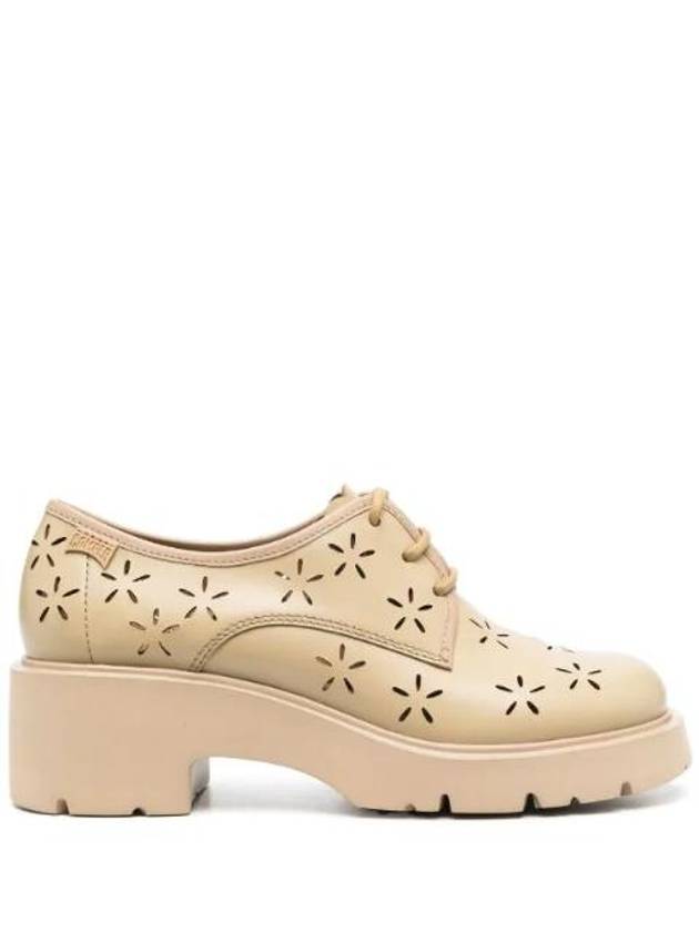 Milah Floral Cut-Out Brogue Loafer Beige - CAMPER - BALAAN 1