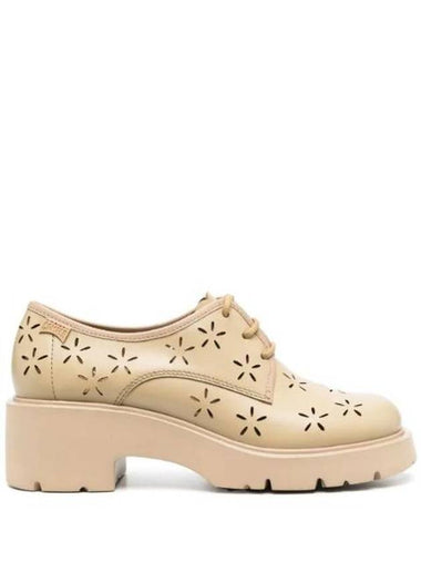 Milah Floral Cut-Out Brogue Loafer Beige - CAMPER - BALAAN 1