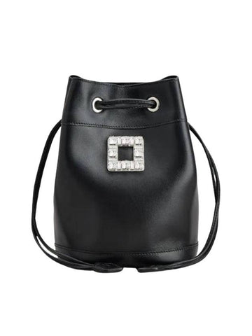 Très Vivier Leather Bucket Bag Black - ROGER VIVIER - BALAAN 1