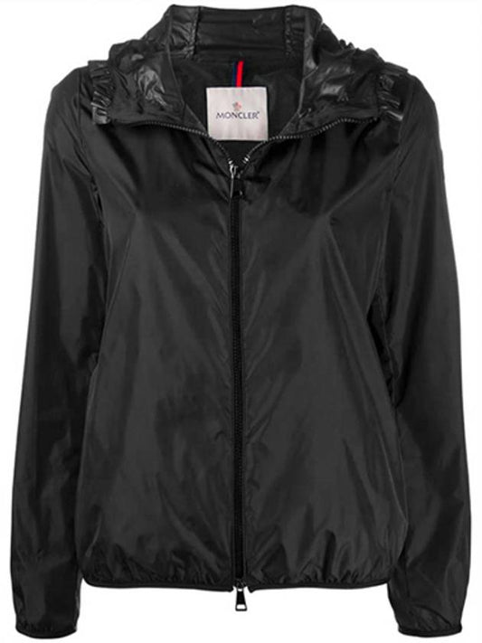 Lait Frill Neck Hooded Jacket Black - MONCLER - BALAAN 2