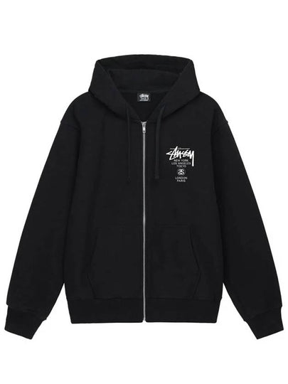 World Tour Hooded Zip Up 2023 2024 Black Men - STUSSY - BALAAN 2