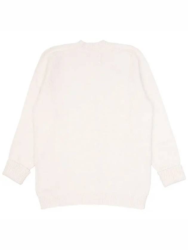 V-Neck Stitch Oversized Knit Cardigan White - MAISON MARGIELA - BALAAN 9