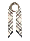 Skinny Check Silk Scarf Beige - BURBERRY - BALAAN 2