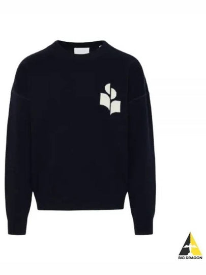 Ateley Logo Cotton Sweatshirt Midnight - ISABEL MARANT - BALAAN 2