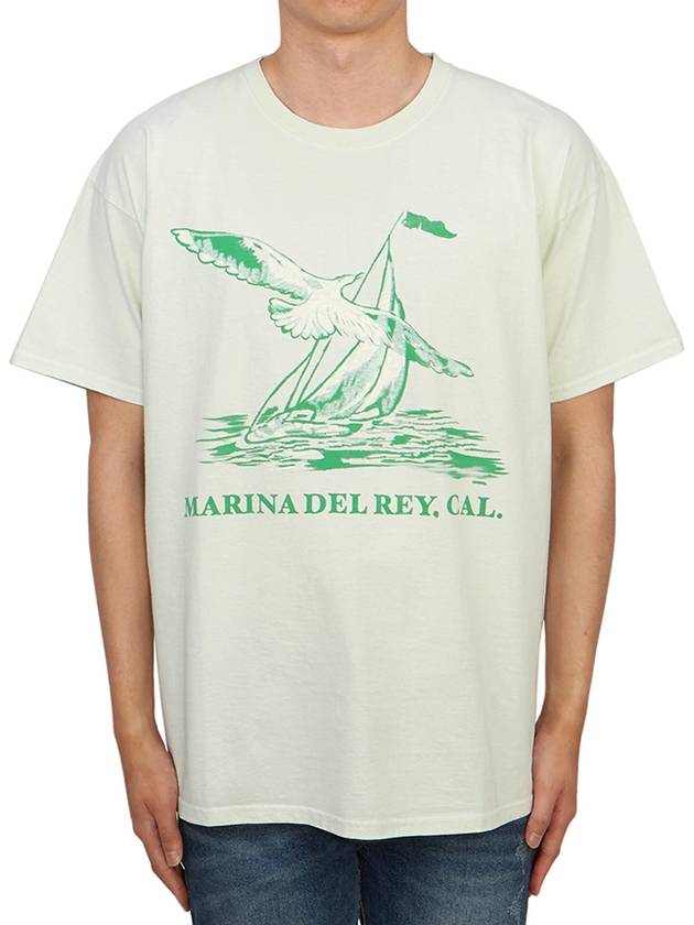 Men s Short Sleeve T Shirt MARINA DEL REY LIGHT DYED GREEN M - WILD DONKEY - BALAAN 1