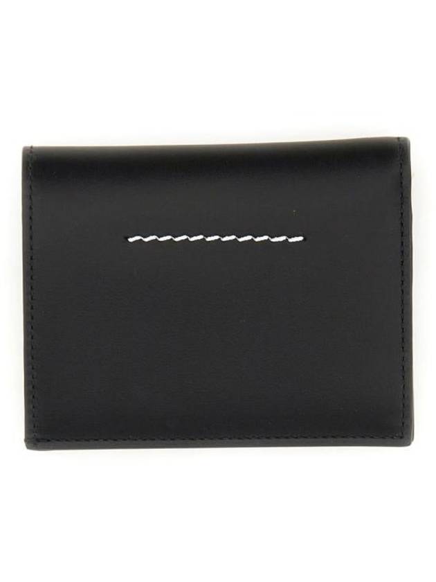 Numeric Logo Tag Bifold Half Wallet Black - MAISON MARGIELA - BALAAN 3