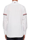 Men's Poplin Grosgrain Armband Classic Long Sleeve Shirt White - THOM BROWNE - BALAAN 6