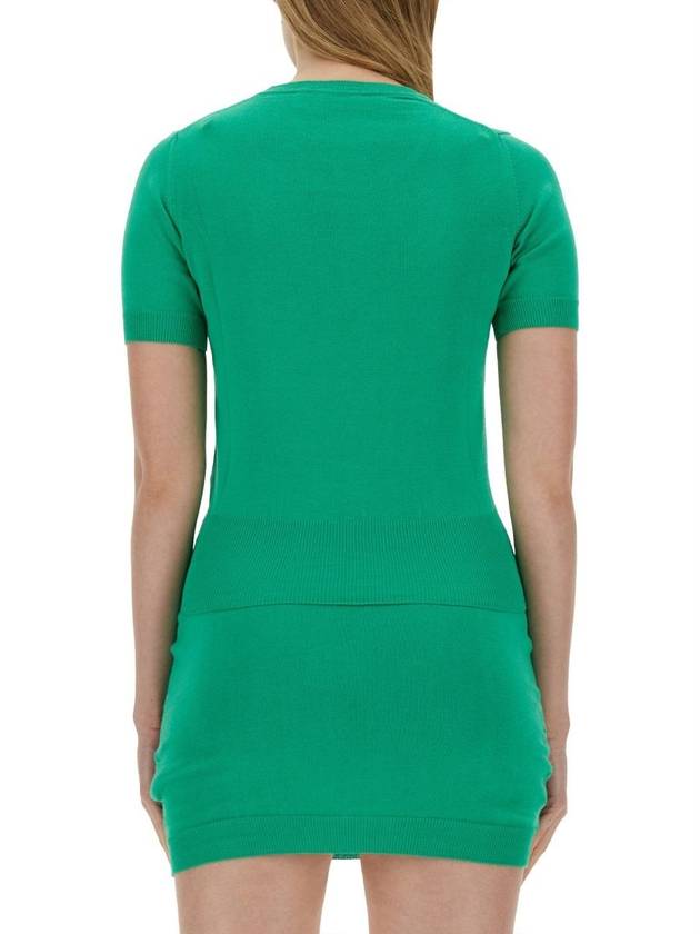 Bea Embroidery Logo Knit Top Green - VIVIENNE WESTWOOD - BALAAN 4