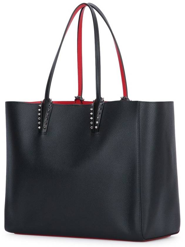 Christian Louboutin Cavata Large Soft Calf Leather Tote Bag Black - CHRISTIAN LOUBOUTIN - BALAAN 3