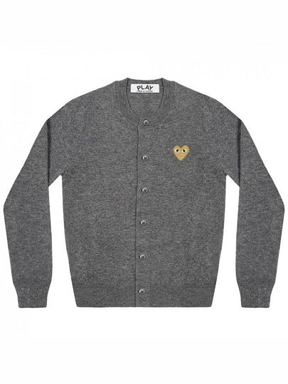 Gold Heart Wappen Wool Cardigan Grey - COMME DES GARCONS - BALAAN 2