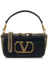 V Logo Buckle Calfskin Small Shoulder Bag Black - VALENTINO - BALAAN 2