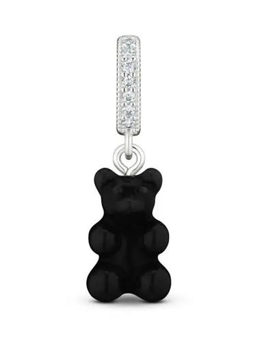 Nostalgia Haribo Bear Black Silver Cubic Pendant Women Charm - CRYSTAL HAZE - BALAAN 1