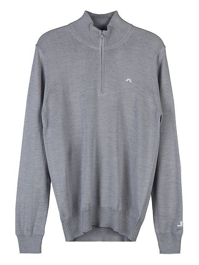 Kian Half Zip-Up Knit Top Melange Grey - J.LINDEBERG - BALAAN 2