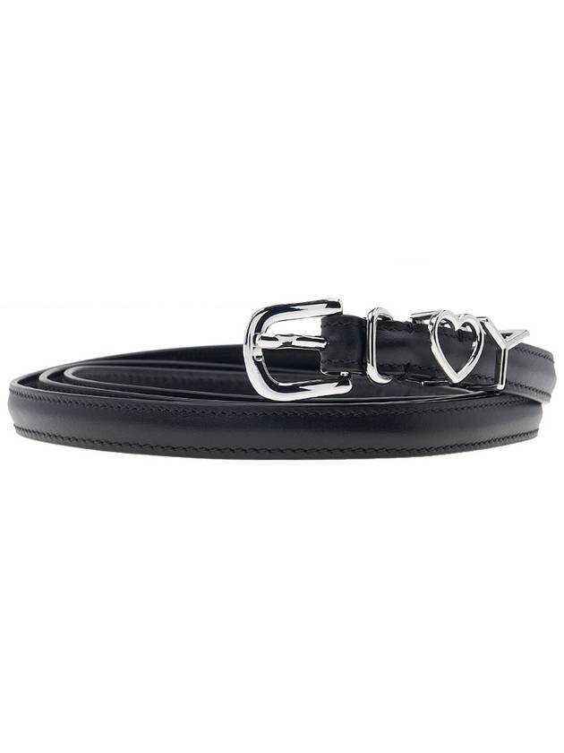 Y Project Y Love Buckle Leather Belt BELT30S24 BLACK SILVER - Y/PROJECT - BALAAN 3