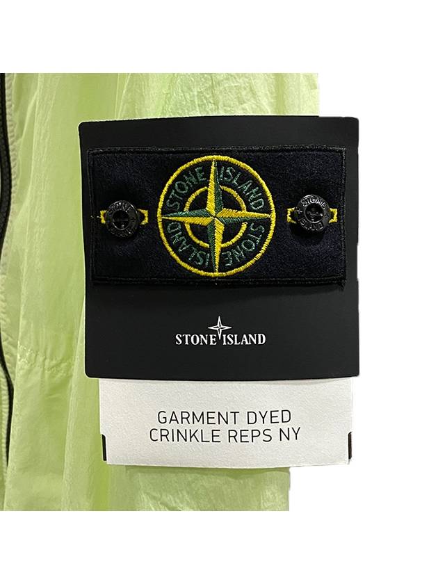 Garment Dyed Crinkle Reps Nylon Zip-up Jacket Lime - STONE ISLAND - BALAAN 5