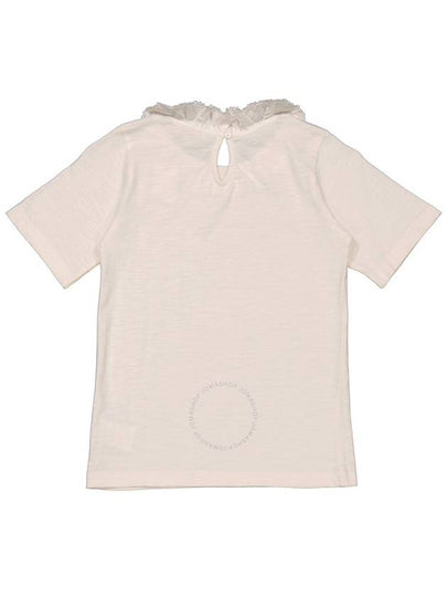 Bonpoint Girls Ecru Clea Box-Pleat Cotton T-Shirt, Size 10A - BONPOINT - BALAAN 2