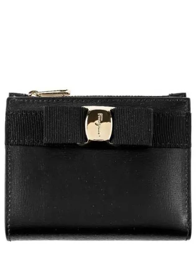 Vara Bow Half Wallet Black - SALVATORE FERRAGAMO - BALAAN 2