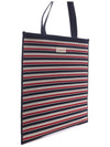 Jacquard Stripe Flat Tote Bag Navy - MARNI - BALAAN 4