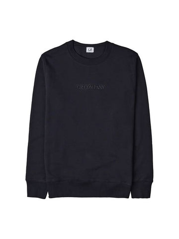 Embroidered Logo Cotton Sweatshirt Black - CP COMPANY - BALAAN 1