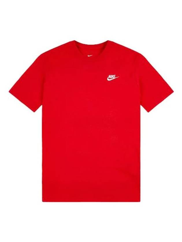 Sportswear Club Basic Futura Short Sleeve T-Shirt Red - NIKE - BALAAN 1