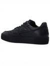 Heart Logo Patch Leather Low Top Sneakers Black - AMI - BALAAN 4