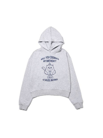 Birthday Cat Hoodies MELANGE GRAY - LE SOLEIL MATINEE - BALAAN 1