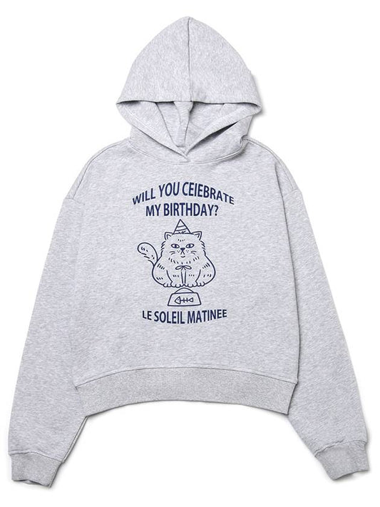 Birthday Cat Hoodies MELANGE GRAY - LE SOLEIL MATINEE - BALAAN 2