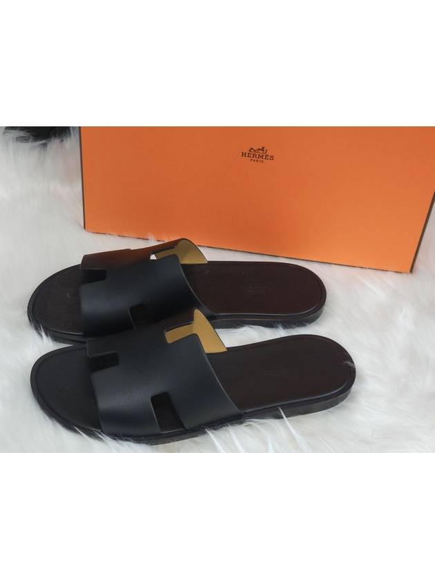 Izmir Leather Slippers Mocha - HERMES - BALAAN 6