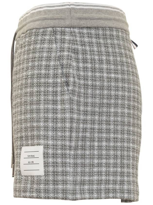 Tweed Summer Short Pants Medium Grey - THOM BROWNE - BALAAN 4