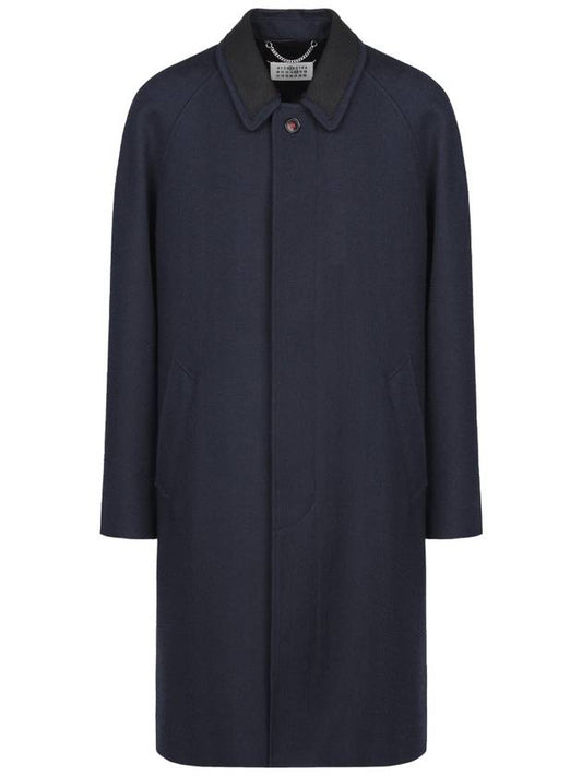 Wool Viscose Single Coat Navy - MAISON MARGIELA - BALAAN 2